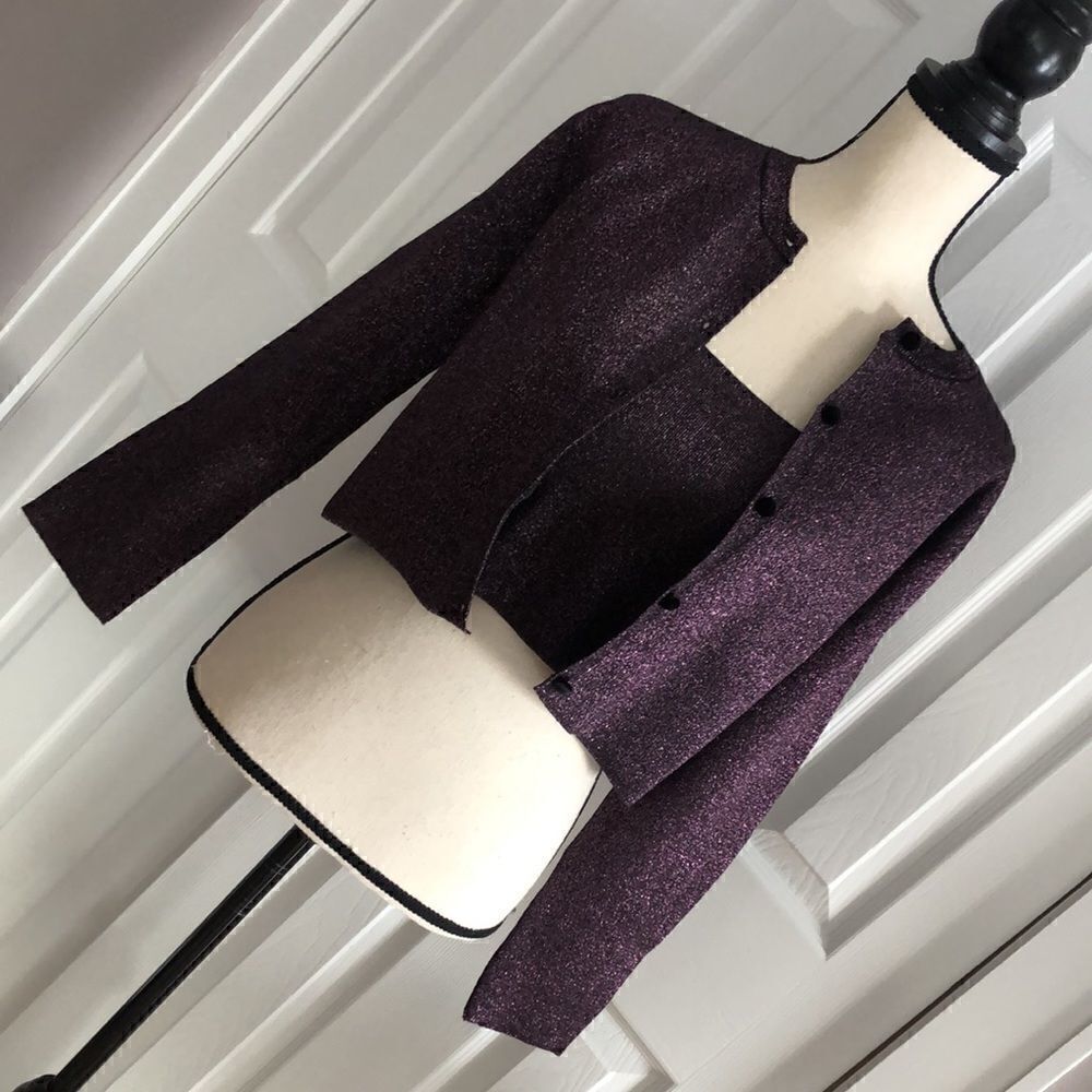 Zara Metallic Shimmer Cardigan Set - Picture 2 of 16